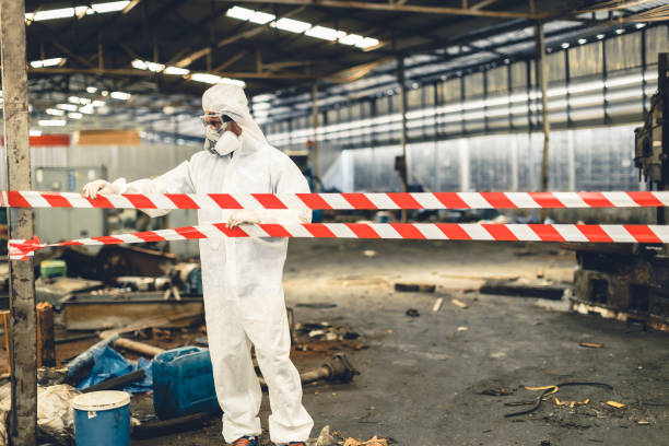 Professional Biohazard technician working in Garden City, GA